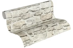 Profhome 363702-GU Papier peint aspect pierre carrelage lisse mat 5,33 m2