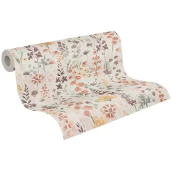 Profhome 396062-GU Papier peint floral légèrement texturé mat 5,33 m2
