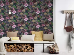 Profhome 381756-GU Papier peint floral lisse mat 5,33 m2