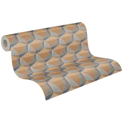 Profhome 387483-GU Papier peint à motifs graphiques légèrement texturé mat 5,33 m2