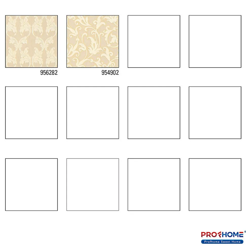 Profhome 956282-GU Papier peint aspect textile texturé mat 5,33 m2