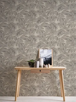 Profhome 393402-GU Papier peint nature légèrement texturé et des accents métalliques 5,33 m2