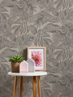 Profhome 393402-GU Papier peint nature légèrement texturé et des accents métalliques 5,33 m2