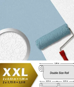 Profhome 927910-GU Papier peint aspect crépi légèrement texturé mat 26,5 m2