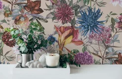 Profhome 381755-GU Papier peint floral lisse mat 5,33 m2