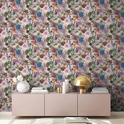 Profhome 381755-GU Papier peint floral lisse mat 5,33 m2