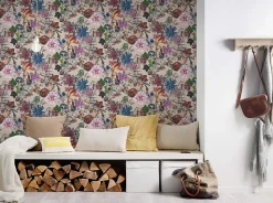 Profhome 381755-GU Papier peint floral lisse mat 5,33 m2