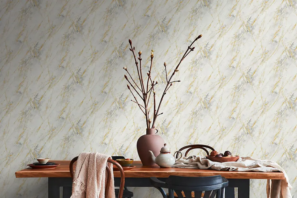 Profhome 388173-GU Papier peint aspect pierre carrelage texturé mat 5,33 m2