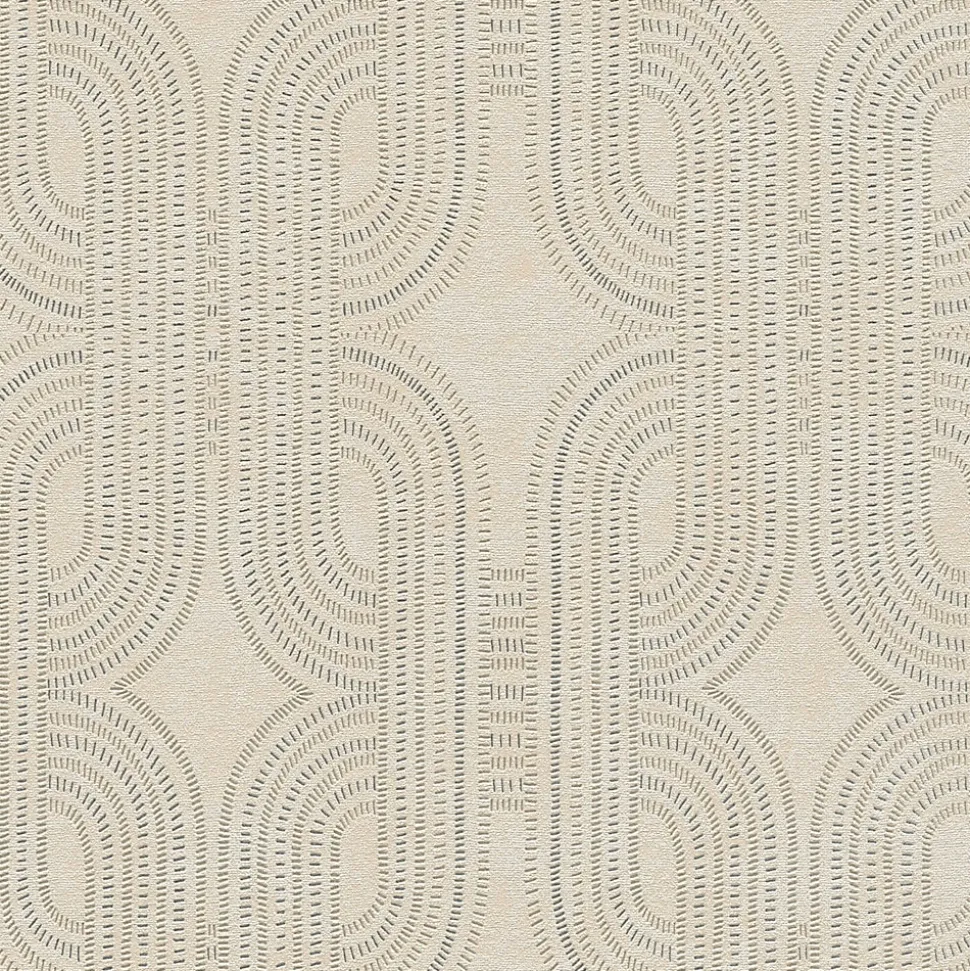 Profhome 399371-GU Papier peint rétro légèrement texturé et des accents métalliques 5,33 m2