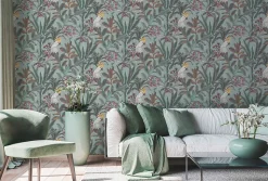 Profhome 397482-GU Papier peint moitf d'oiseaux légèrement texturé mat 5,33 m2
