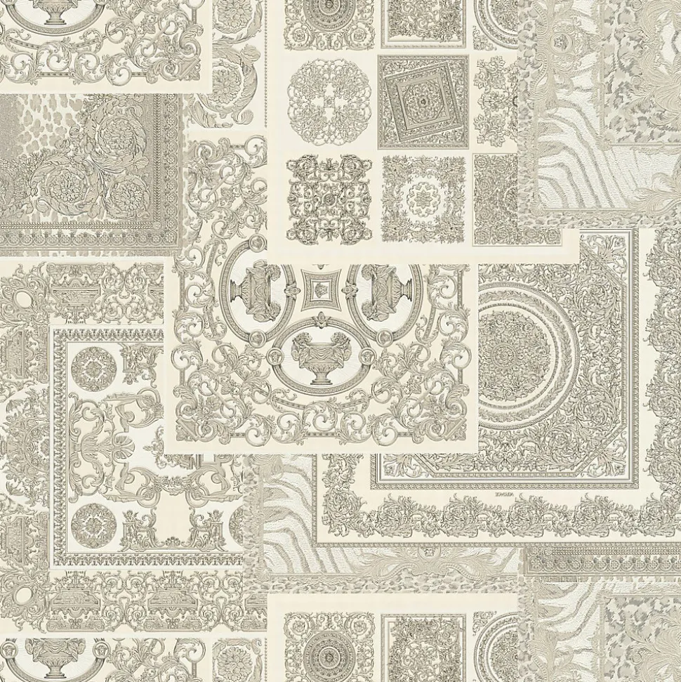 Profhome 370485-GU Papier peint baroque légèrement texturé subtilement chatoyant 7,035 m2