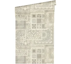 Profhome 370485-GU Papier peint baroque légèrement texturé subtilement chatoyant 7,035 m2