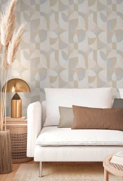 Profhome 399324-GU Papier peint rétro légèrement texturé mat 5,33 m2