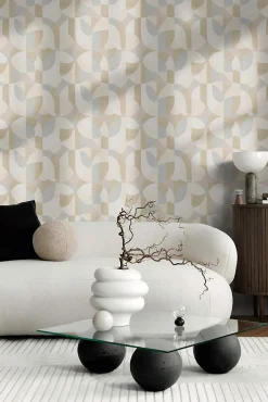 Profhome 399324-GU Papier peint rétro légèrement texturé mat 5,33 m2