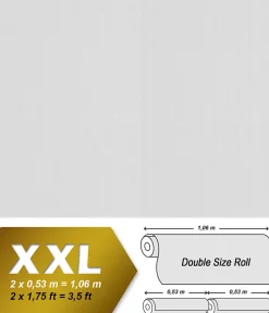Profhome 586315-GU Papier peint à rayures texturé mat 26,5 m2