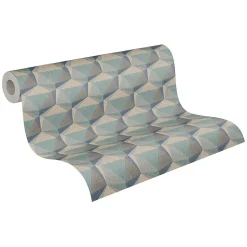 Profhome 387484-GU Papier peint à motifs graphiques légèrement texturé mat 5,33 m2