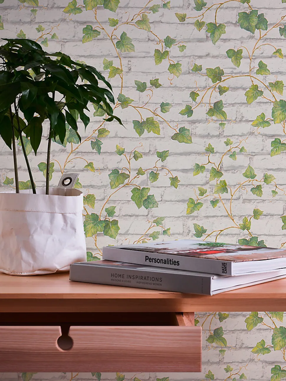 Profhome 319421-GU Papier peint aspect pierre carrelage lisse mat 5,33 m2