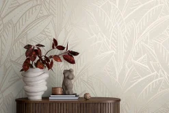 Profhome 399333-GU Papier peint à motifs graphiques légèrement texturé satiné 5,33 m2