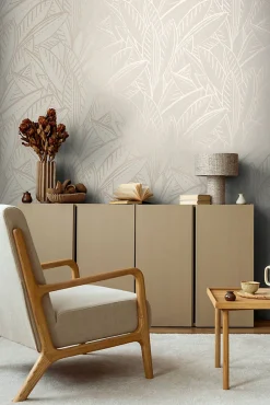 Profhome 399333-GU Papier peint à motifs graphiques légèrement texturé satiné 5,33 m2