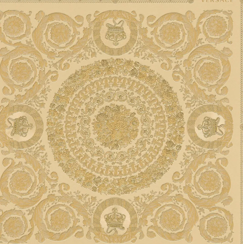 Profhome 370554-GU Papier peint baroque légèrement texturé brillant 7,035 m2