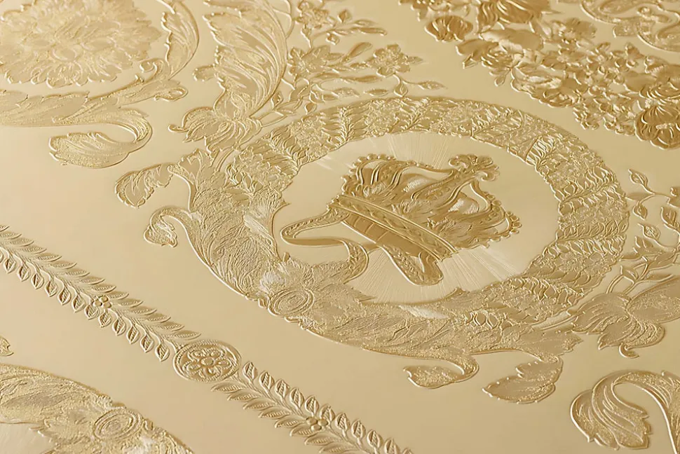Profhome 370554-GU Papier peint baroque légèrement texturé brillant 7,035 m2