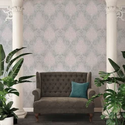 Profhome 953726-GU Papier peint baroque légèrement texturé effet métallique 5,33 m2