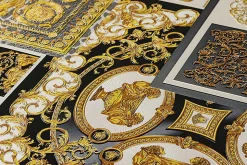 Profhome 370483-GU Papier peint baroque légèrement texturé subtilement chatoyant 7,035 m2