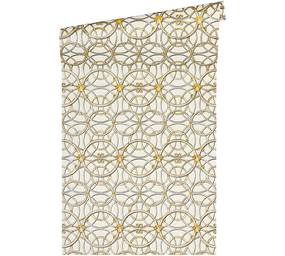 Profhome 370492-GU Papier peint baroque lisse subtilement chatoyant 7,035 m2