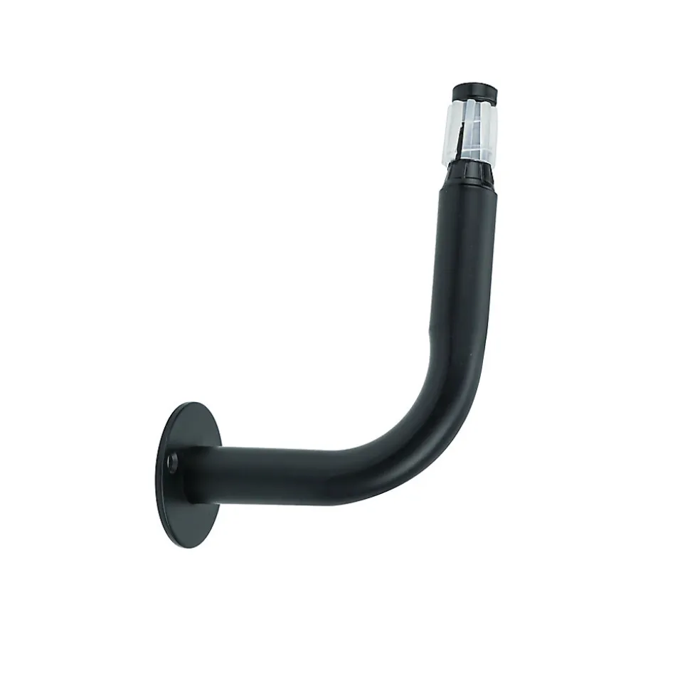 Équerre fixation arrondie pour barre à rideau GoodHome 19 mm Araxos noir