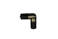 Raccord coudé pour barre à rideau Antiki GoodHome Ø28 mm doré