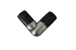 Raccord coudé pour barre à rideau Athens GoodHome ⌀28 mm gris