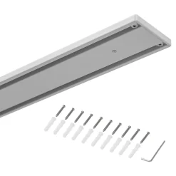 Rail à rideau double Thira blanc L.300cm GoodHome