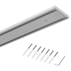 Rail à rideau double Thira blanc L.200cm GoodHome