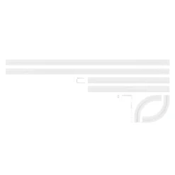 Rail à rideau double Thira blanc L.250cm GoodHome