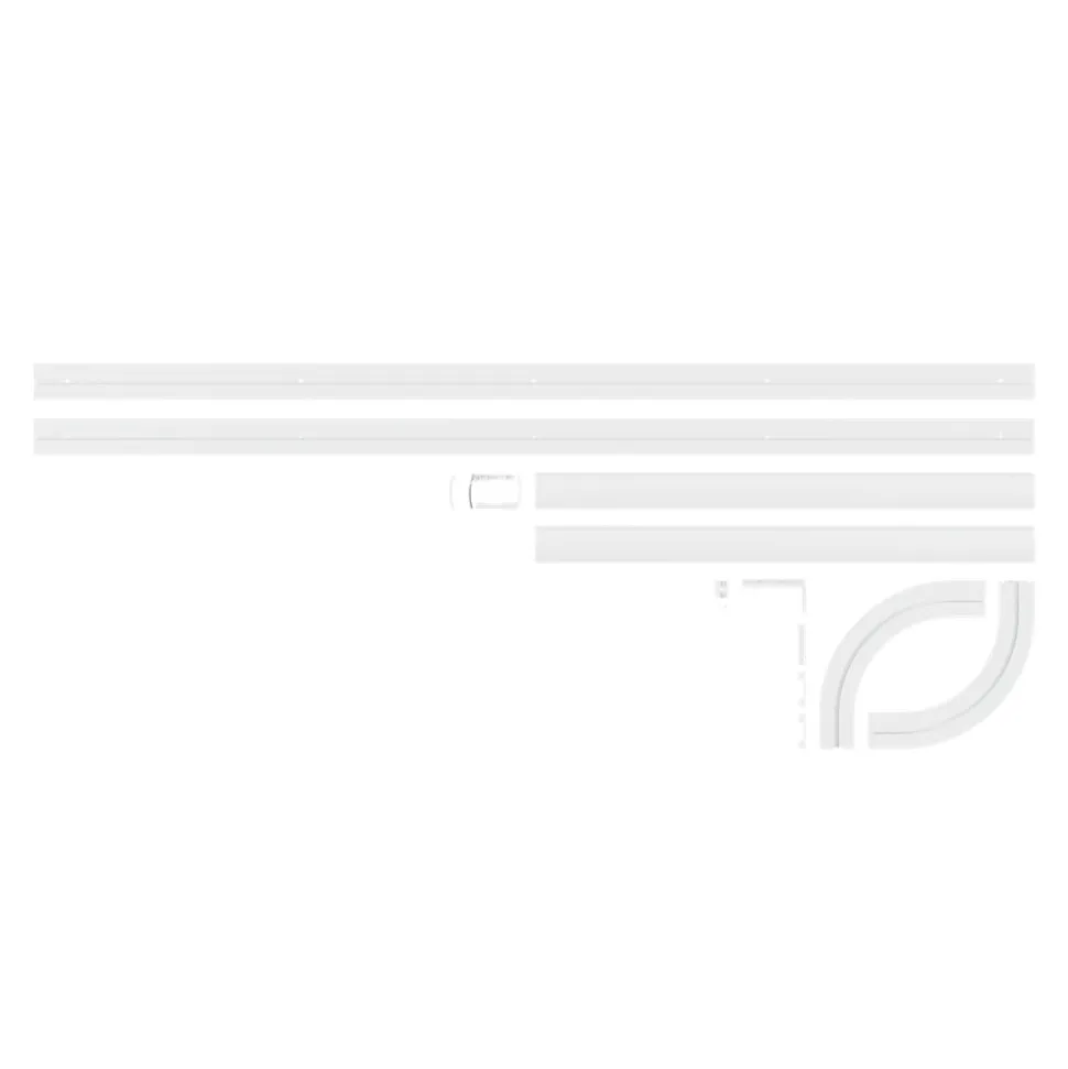 Rail à rideau double Thira blanc L.250cm GoodHome