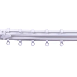 Rail à rideau pour crochets, blanc 5 m, GoodHome Kias