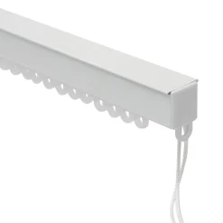 Rail à rideau simple extensible Thira blanc L.200/330cm GoodHome