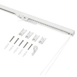 Rail à rideau simple extensible Thira blanc L.200/330cm GoodHome