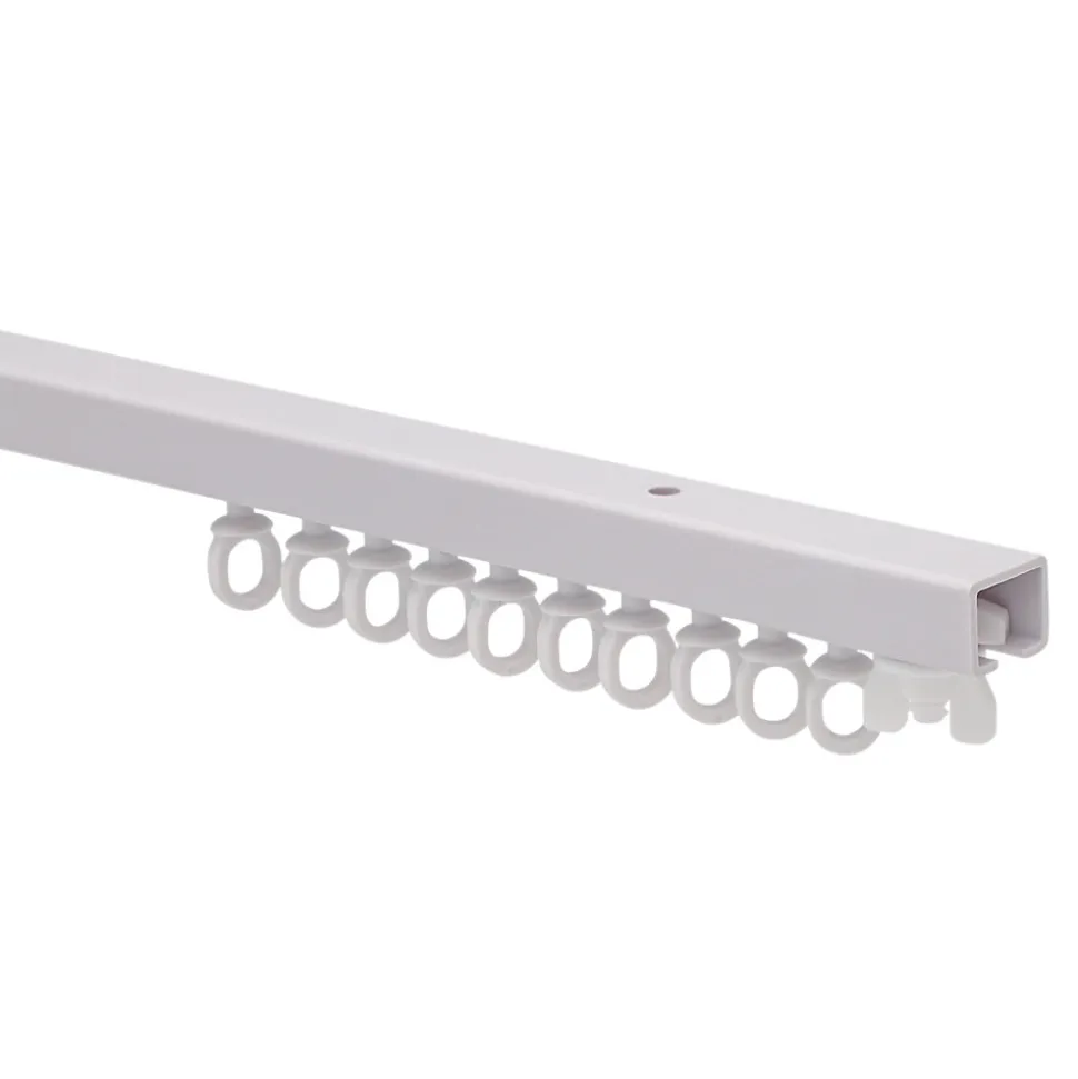 Rail à rideau simple Patras blanc L.180cm GoodHome