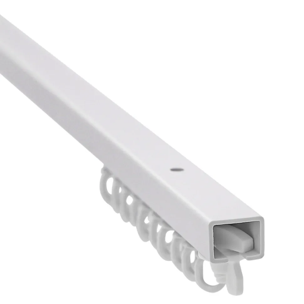 Rail à rideau simple Patras blanc L.180cm GoodHome