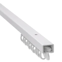 Rail à rideau simple Patras blanc L.200cm GoodHome