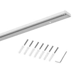 Rail à rideau simple Thira blanc L.200cm GoodHome
