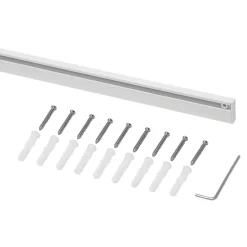 Rail à rideau simple Thira blanc L.250cm GoodHome