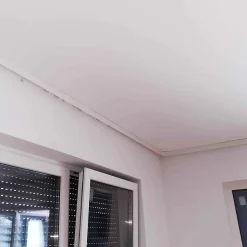Rail De Plafond Tringle En Pvc Pour Rideaux à Crochets Blanc Double Rail Courbé 220 Cm