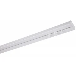 Rail De Plafond Tringle En Pvc Pour Rideaux à Crochets Blanc Monorail Droit 360 Cm