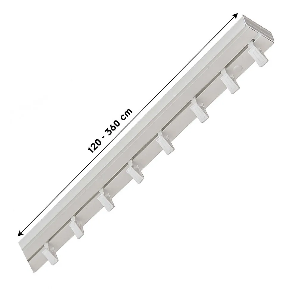 Rail De Plafond Tringle En Pvc Pour Rideaux à Crochets Blanc Monorail Droit 360 Cm