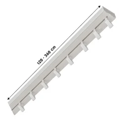 Rail De Plafond Tringle En Pvc Pour Rideaux à Crochets Blanc Monorail Droit 200 Cm