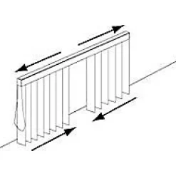 Rail pour store californien blanc ouverture centrale L.200cm Madeco