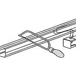 Rail pour store californien blanc ouverture latérale L.200cm Madeco