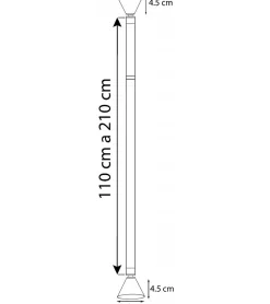 REGENT - Kit Tringle Extensible diamètre 16/19 110 à 210 cm